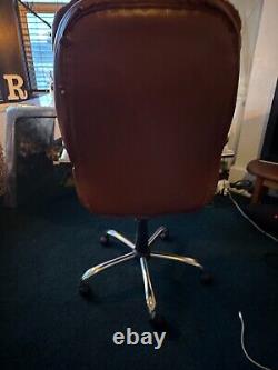 Office chair brown leather good condition