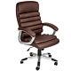 Office Chair Desk Chair Gaming Executive Chairs Adjustable Faux Leather Brown