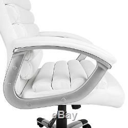 Office chair desk chair gaming executive chairs adjustable faux leather white