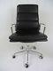 Original Eames For Icf, Soft Pad, High Back, Chrome And Black Leather Chair