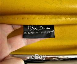 Original Genuine Charles & Ray Eames for Vitra EA117 Yellow Leather Office Chair