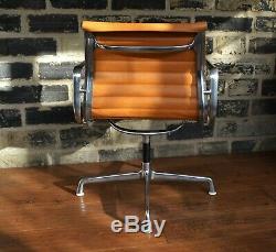 Original Herman Miller Eames EA 108 Swivel with Arms new leather Upholstery