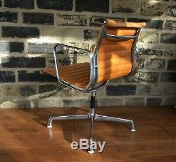 Original Herman Miller Eames EA 108 Swivel with Arms new leather Upholstery