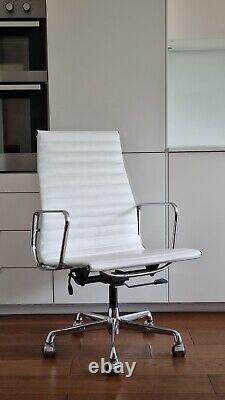 Original ICF Eames EA119 Ergonomic Office Chair in White Leather