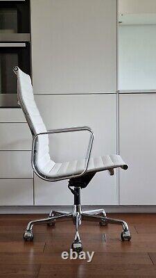 Original ICF Eames EA119 Ergonomic Office Chair in White Leather
