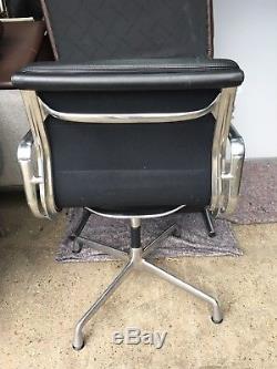 Original Vitra Ea208 Charles & Ray Eames Leather Softpad Office Chair+