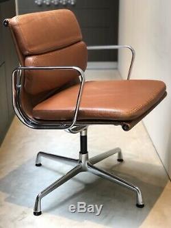 Original Vitra Eames Soft Pad Chair EA208 RARE Leather Upholstery