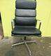 Original Charles Eames Soft Pad Black Leather Chair