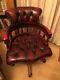 Oxblood Leather Captain's Chair For The Office Or Study