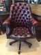 Oxblood Red Leather Chesterfield Directors Office Chair Captains Free Uk P&p