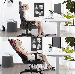 PC Gaming Chair Adjustable Recliner Swivel Ergonomic Home Office with Footrest