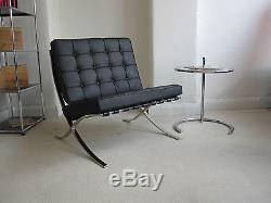 PRE USED Genuine original Barcelona chair by Knoll inc. In Black leather