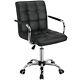 Pu Faux Leather Computer Office Chair Adjustable Armchair Desk Chair