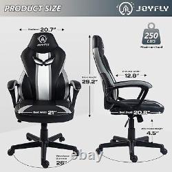 PU Leather Computer Chair Office Gaming Racing Ergonomic Swivel & Lumbar Support