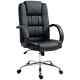 Pu Leather Executive Office Chair High Back Height Adjustable Desk Chair, Black