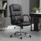 Pu Leather Executive Office Chair High Back Height Adjustable Desk Chair, Black