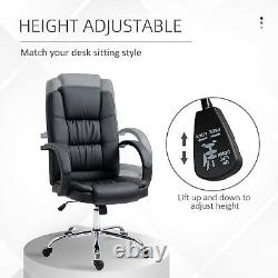 PU Leather Executive Office Chair High Back Height Adjustable Desk Chair, Black