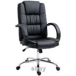 PU Leather Executive Office Chair High Back Height Adjustable Desk Chair, Black