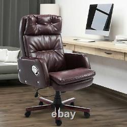 PU Leather Height Adjustable Office Chair Luxury Executive Swivel Armrest 360 De