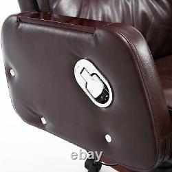 PU Leather Height Adjustable Office Chair Luxury Executive Swivel Armrest 360 De