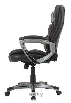 PU Leather High Back Office Chair Ergonomic Computer Chair Double Brown