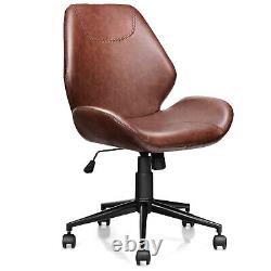 PU Leather Office Chair Ergonomic Swivel Computer Desk Chair Height Adjustable