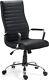 Pu Leather Office Chair, Swivel, Lumbar Support, Black