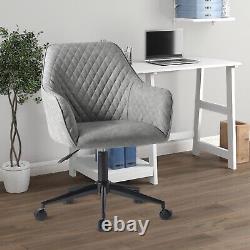 PU Office Swivel Chair Ergonomic Padded Seat Adjustable Leather Cushioned Home