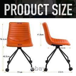 Pack of 2 Leather Office Chair Desk Chair, 360° Swivel Chair Computer Chair