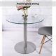 Panana Clear Round Glass Dining/kitchen Table And Chairs Home Office Lounge Set