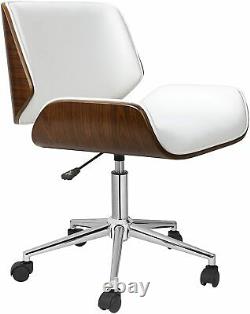Porthos Home Dove Office Desk Wooden Chair with Padded Accent D21 x H30, White