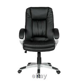 Premuim Office Chair PU Leather Padded Swivel Weight-Recliner Computer Desk Seat
