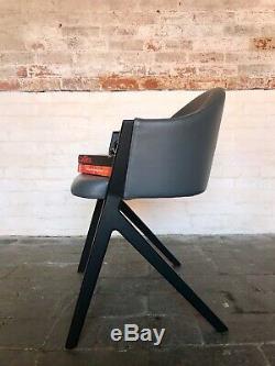 Pristine Cassina 397 M10 Armchair / Desk / Office Chair In Grey Extra Leather