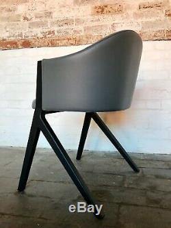 Pristine Cassina 397 M10 Armchair / Desk / Office Chair In Grey Extra Leather
