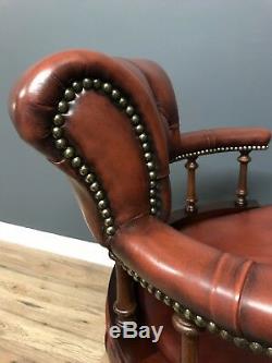 Quality Leather Chesterfield Captains Office Chair