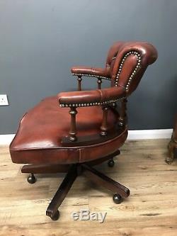 Quality Leather Chesterfield Captains Office Chair