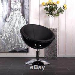 RETRO BOWL CHAIR black-black swivel armchair, lounge design, space age
