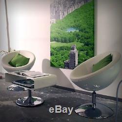 RETRO BOWL CHAIR white-white swivel armchair, lounge design, space age