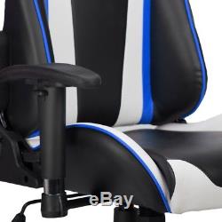 RG-MAX Pro Reclining Sports Racing Gaming Office Desk PC Fx Leather Chair Blue