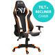Rg-max Pro Reclining Sports Racing Gaming Office Desk Pc Fx Leather Chair Orange