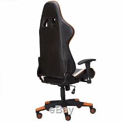 RG-MAX Pro Reclining Sports Racing Gaming Office Desk PC Fx Leather Chair Orange
