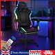 Rgb Gaming Chair Racing Computer Chair With Light Pu Leather Swivel Office Chair