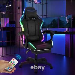 RGB Gaming Office Chair LED illuminated Ergonomic Computer Chair Swivel Chair