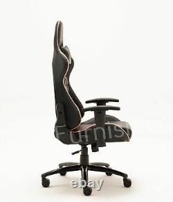 RGB Gaming Office Chair Racing Computer Chair Swivel Recliner Leather Executive