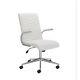 Rz Executive Swivel Office Chair, Faux Leather, White