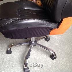 Race Office Chair Maserati Coupe Original Black Leather