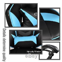 Racing Car Gaming Chair Adjustable Recliner Swivel PU Leather Office Desk Seat