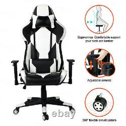 Racing Car Gaming Chair Computer Office PU Leather Recliner Executive Swivel