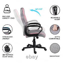 Racing Computer Gaming Chair Home Office Chair Executive Desk Swivel Chair Pink