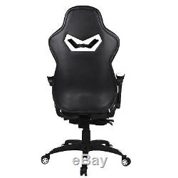Racing Computer Gaming Chair Massage Swivel Ergonomic High Back Footrest Desk UK